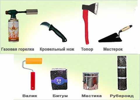 чем ремонтируют рубероидную кровлю