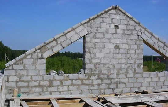 кладка кирпичного фронтона