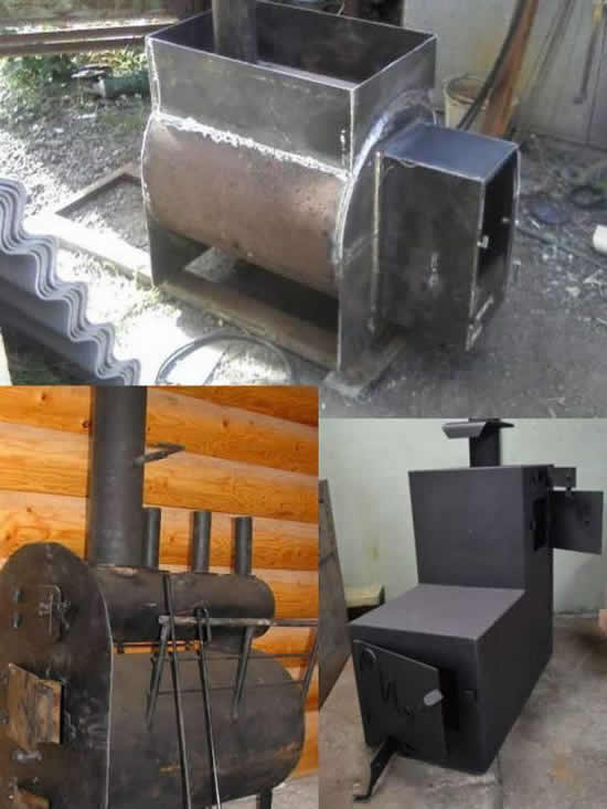 самодельные печи для бани из металла